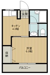 岡コーポの物件間取画像